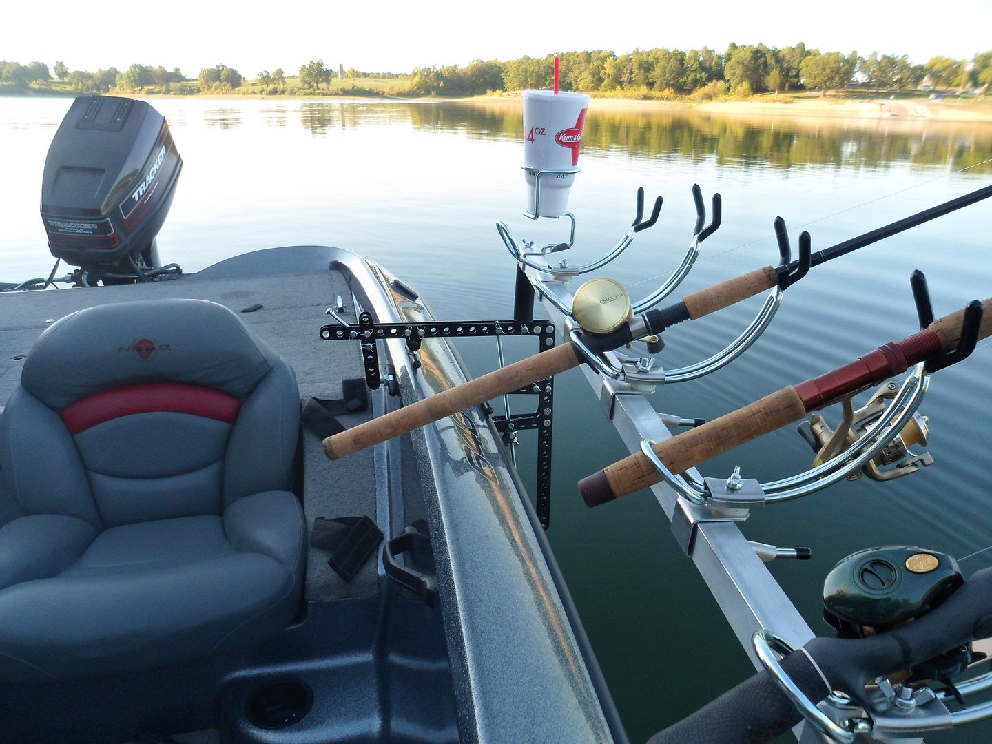 Fiberglass Boat Rod Holder Rack, 8 Rod & 2 Cup Holders Fits ANY